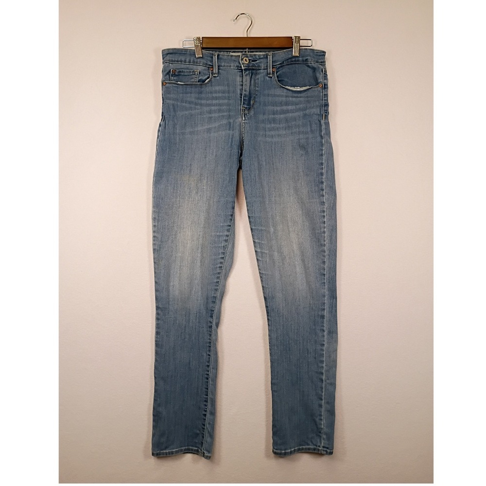 Classic Signature Levi Strauss Women 10L Blue Mid Rise Slim Stretch Jeans